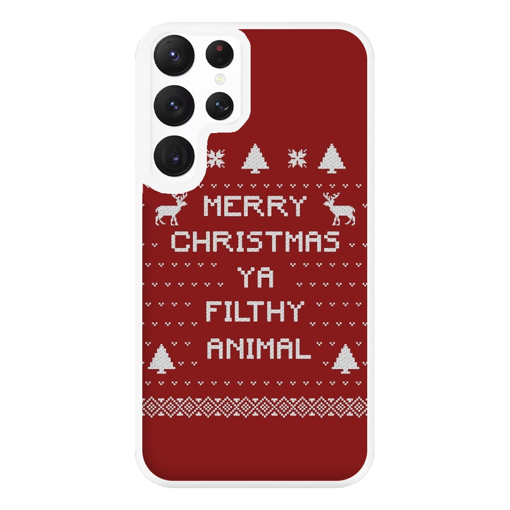 Merry Christmas Ya Filthy Animal Phone Case for Galaxy S22 Ultra