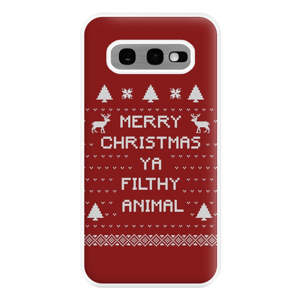 Merry Christmas Ya Filthy Animal Phone Case for Galaxy S10e