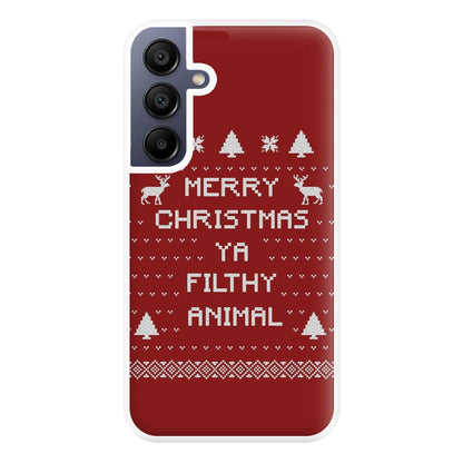 Merry Christmas Ya Filthy Animal Phone Case for Galaxy A16