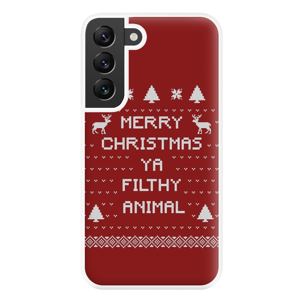 Merry Christmas Ya Filthy Animal Phone Case for Galaxy S22 Plus