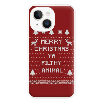 Merry Christmas Ya Filthy Animal Phone Case for iPhone 14 Plus