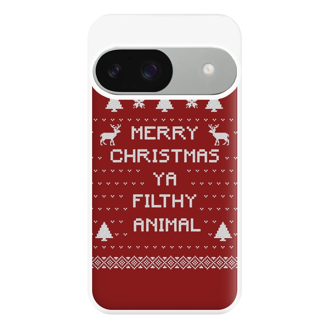 Merry Christmas Ya Filthy Animal Phone Case for Google Pixel 9 / 9 Pro