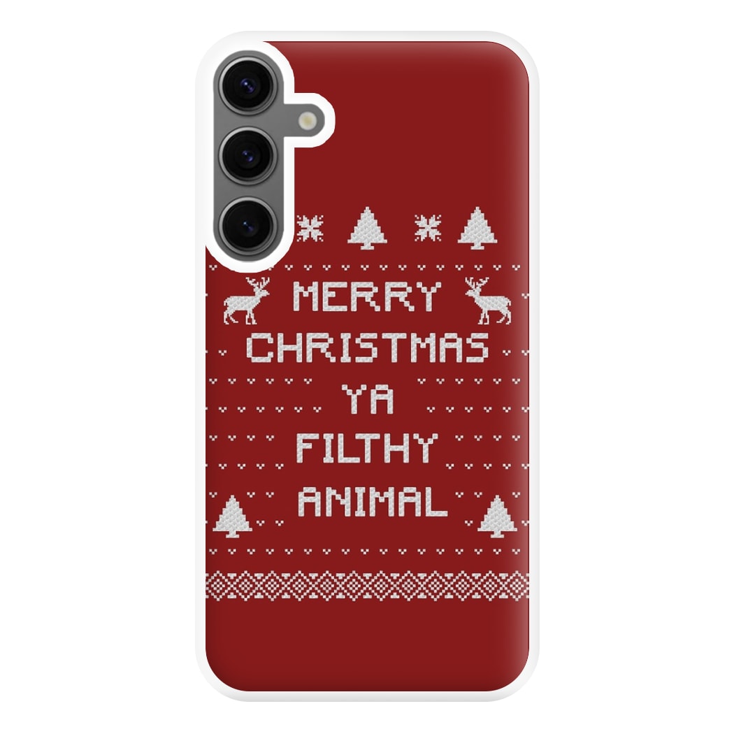 Merry Christmas Ya Filthy Animal Phone Case for Galaxy S24FE