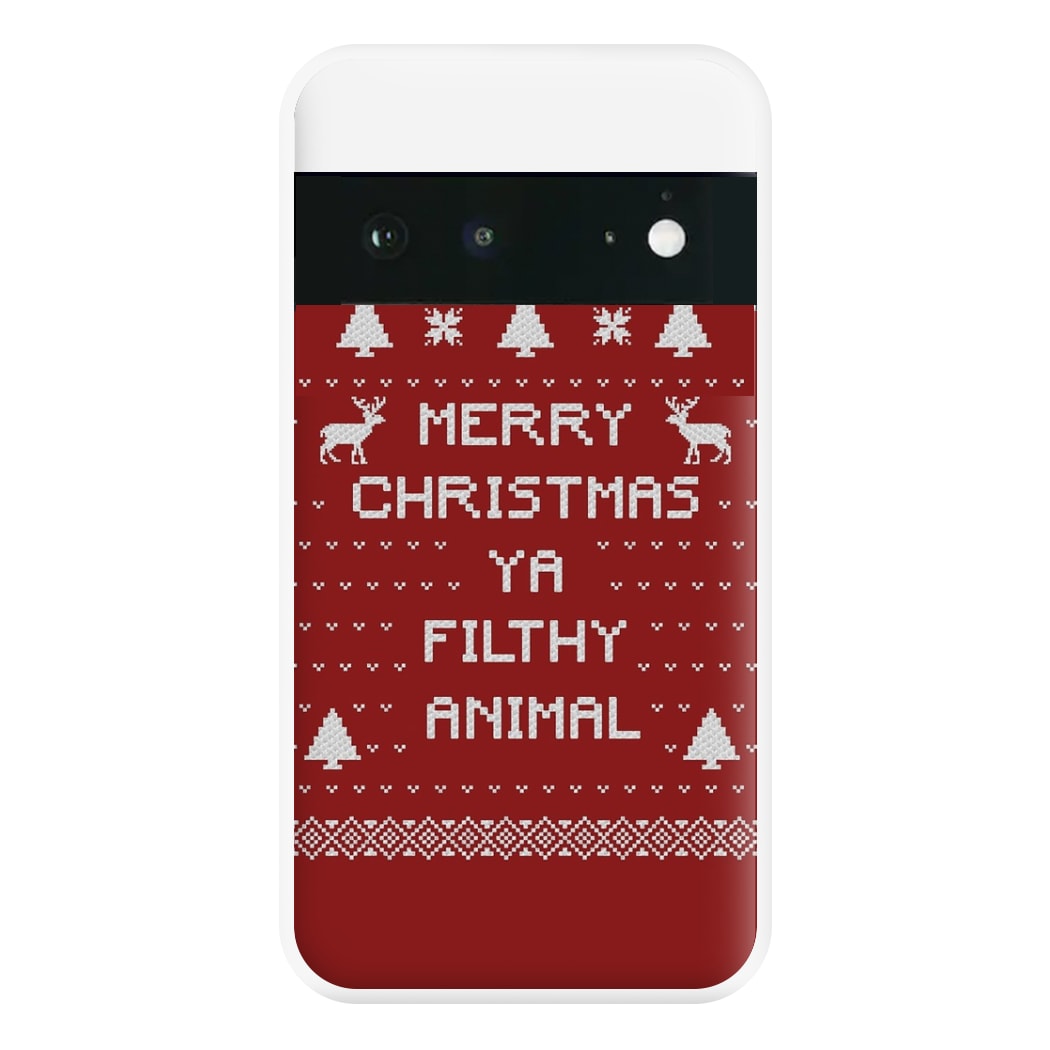 Merry Christmas Ya Filthy Animal Phone Case for Google Pixel 6a