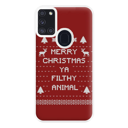 Merry Christmas Ya Filthy Animal Phone Case for Galaxy A21s