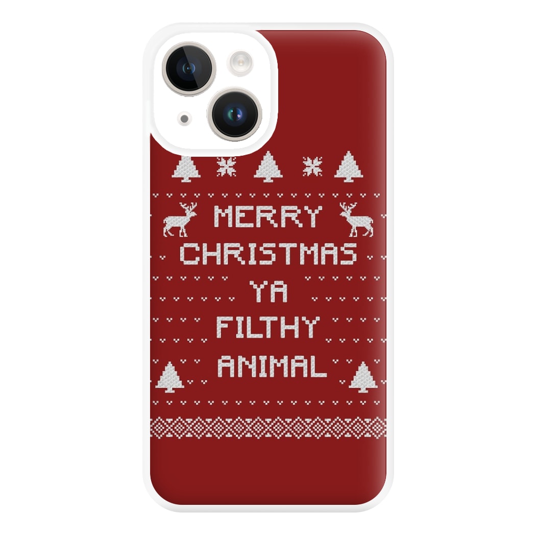 Merry Christmas Ya Filthy Animal Phone Case for iPhone 14