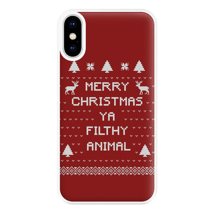 Merry Christmas Ya Filthy Animal Phone Case for iPhone XS Max