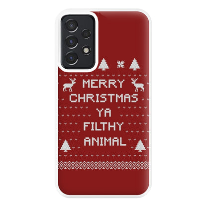 Merry Christmas Ya Filthy Animal Phone Case for Galaxy A52 / A52s