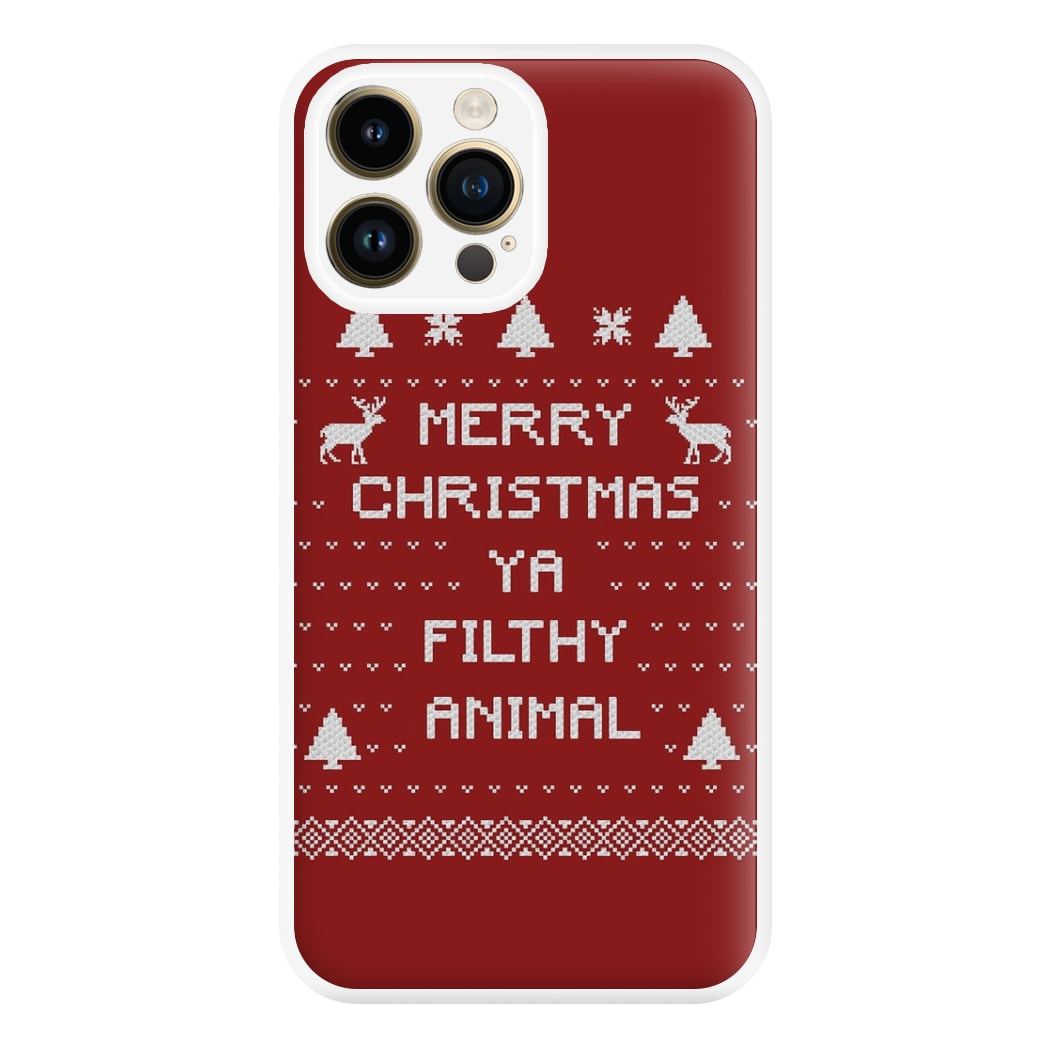 Merry Christmas Ya Filthy Animal Phone Case for iPhone 14 Pro Max