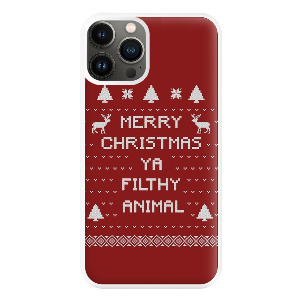 Merry Christmas Ya Filthy Animal Phone Case for iPhone 13 Pro Max