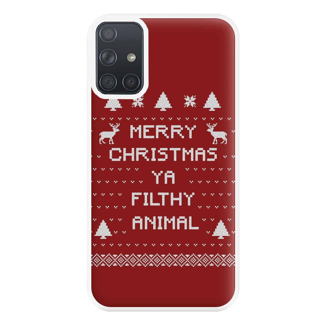 Merry Christmas Ya Filthy Animal Phone Case for Galaxy A71