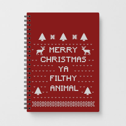 Merry Christmas Ya Filthy Animal Notebook - Fun Cases