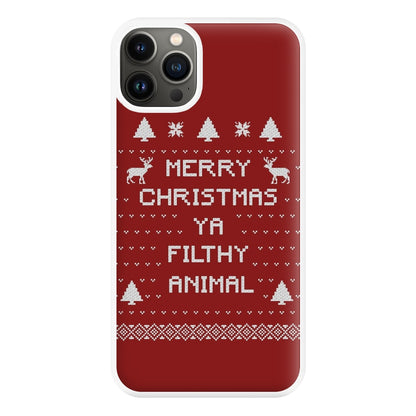 Merry Christmas Ya Filthy Animal Phone Case for iPhone 13