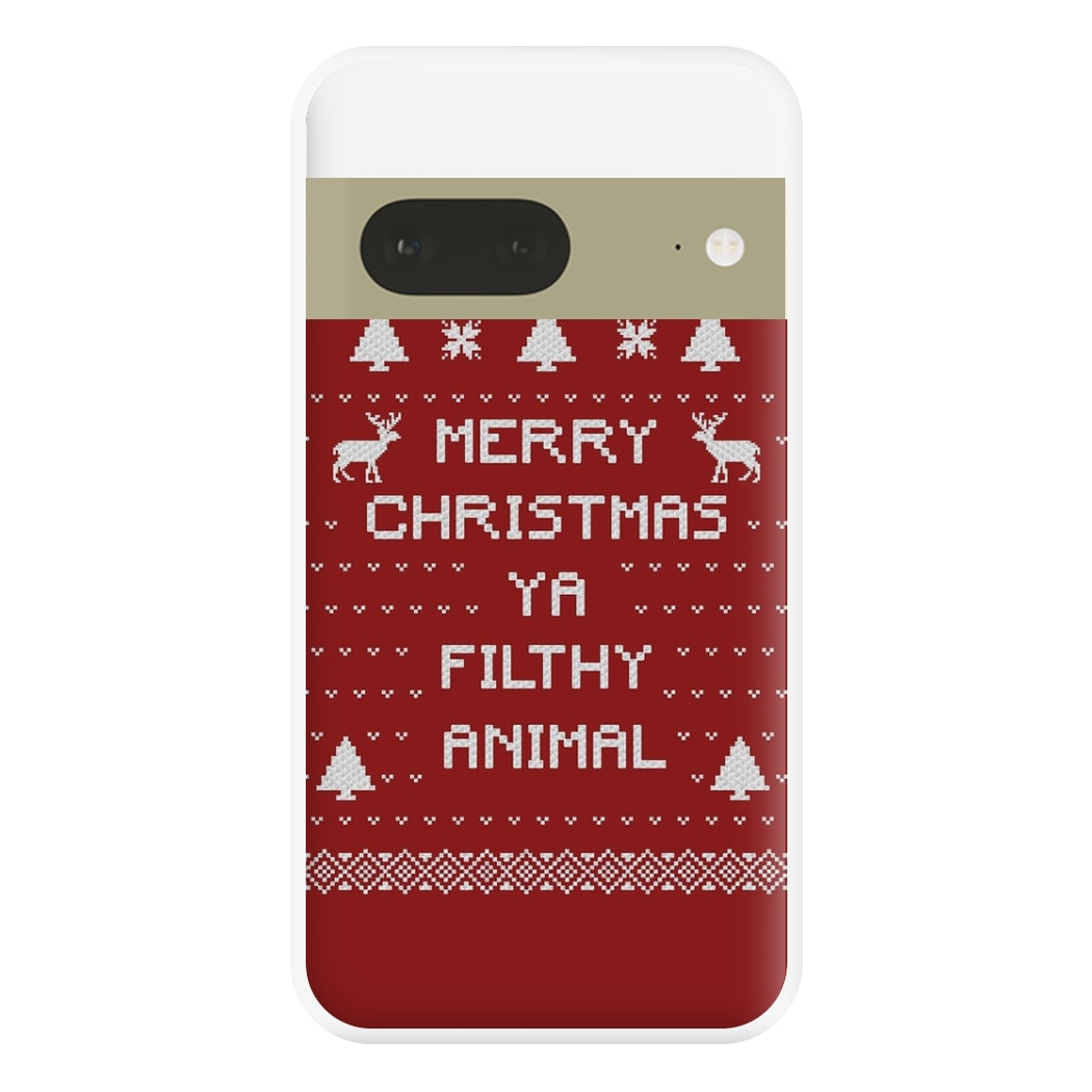 Merry Christmas Ya Filthy Animal Phone Case for Google Pixel 7a