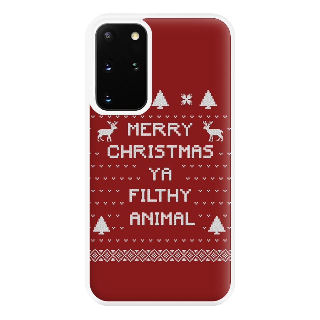 Merry Christmas Ya Filthy Animal Phone Case for Galaxy S20 Plus