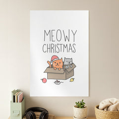 Meowy Christmas Poster