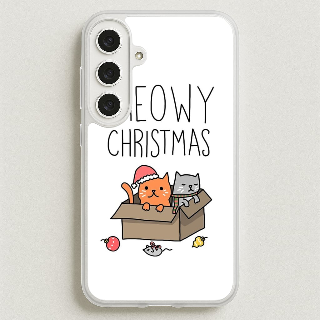 Meowy Christmas Phone Case for Galaxy S25FE