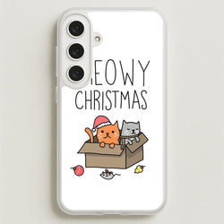 Meowy Christmas Phone Case for Galaxy S25FE