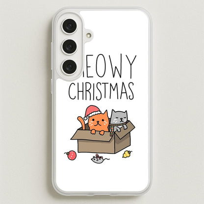 Meowy Christmas Phone Case for Galaxy S25FE