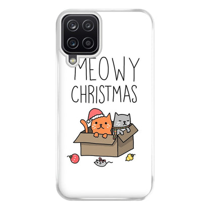 Meowy Christmas Phone Case for Galaxy A12