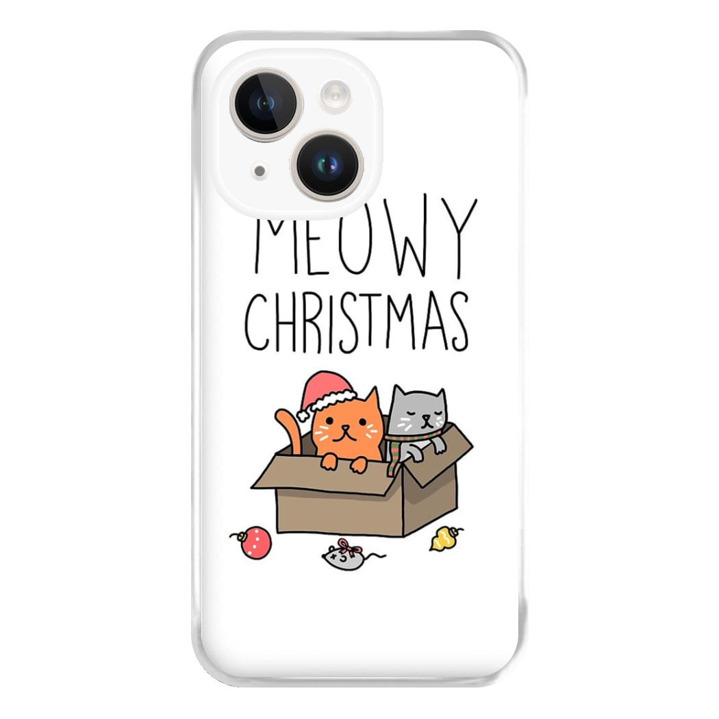 Meowy Christmas Phone Case for iPhone 14 Plus