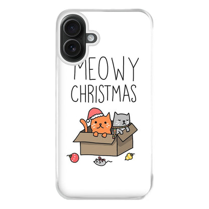 Meowy Christmas Phone Case for iPhone 16 Plus