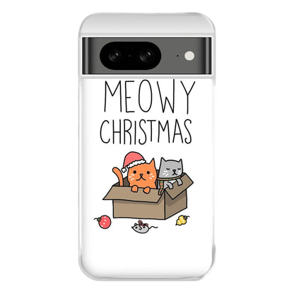 Meowy Christmas Phone Case for Google Pixel 8