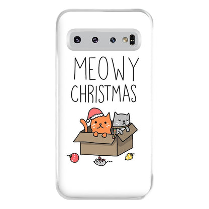 Meowy Christmas Phone Case for Galaxy S10 Plus