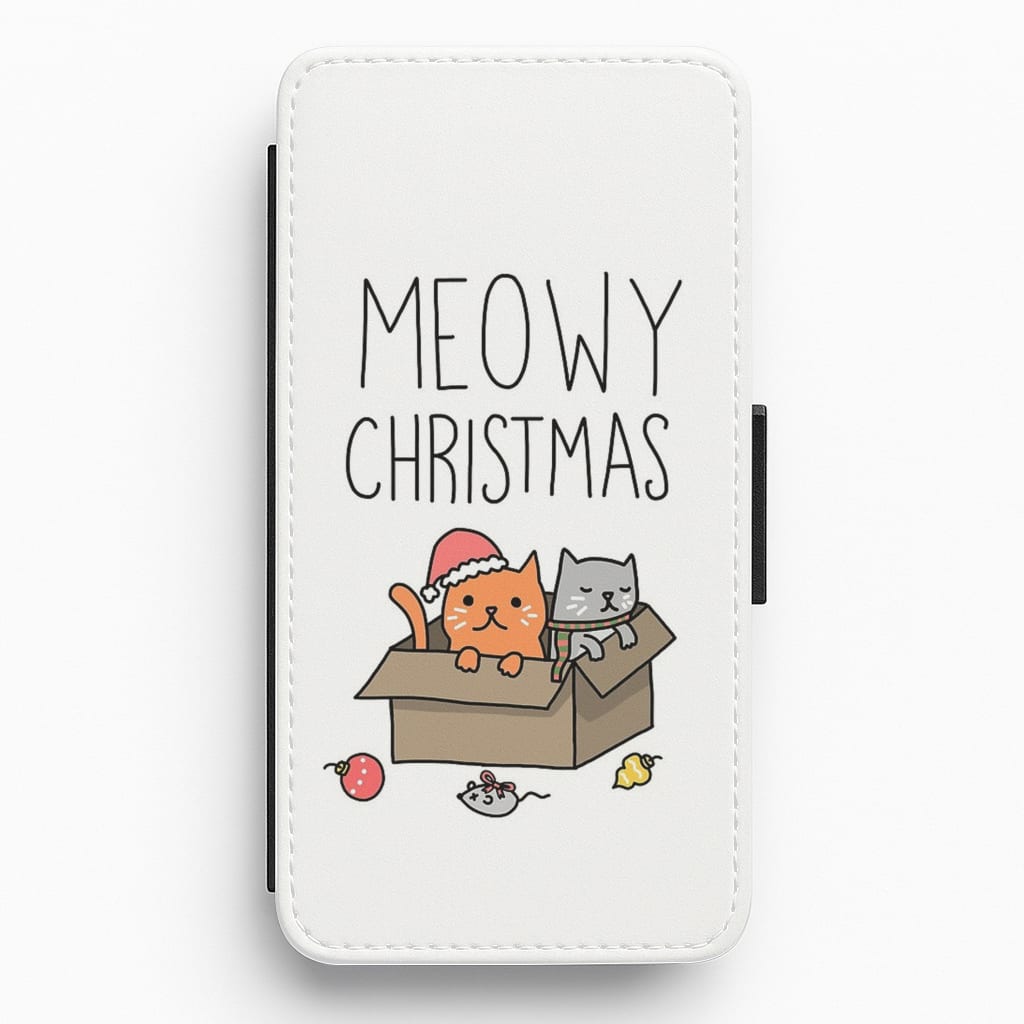Meowy Christmas Flip / Wallet Phone Case
