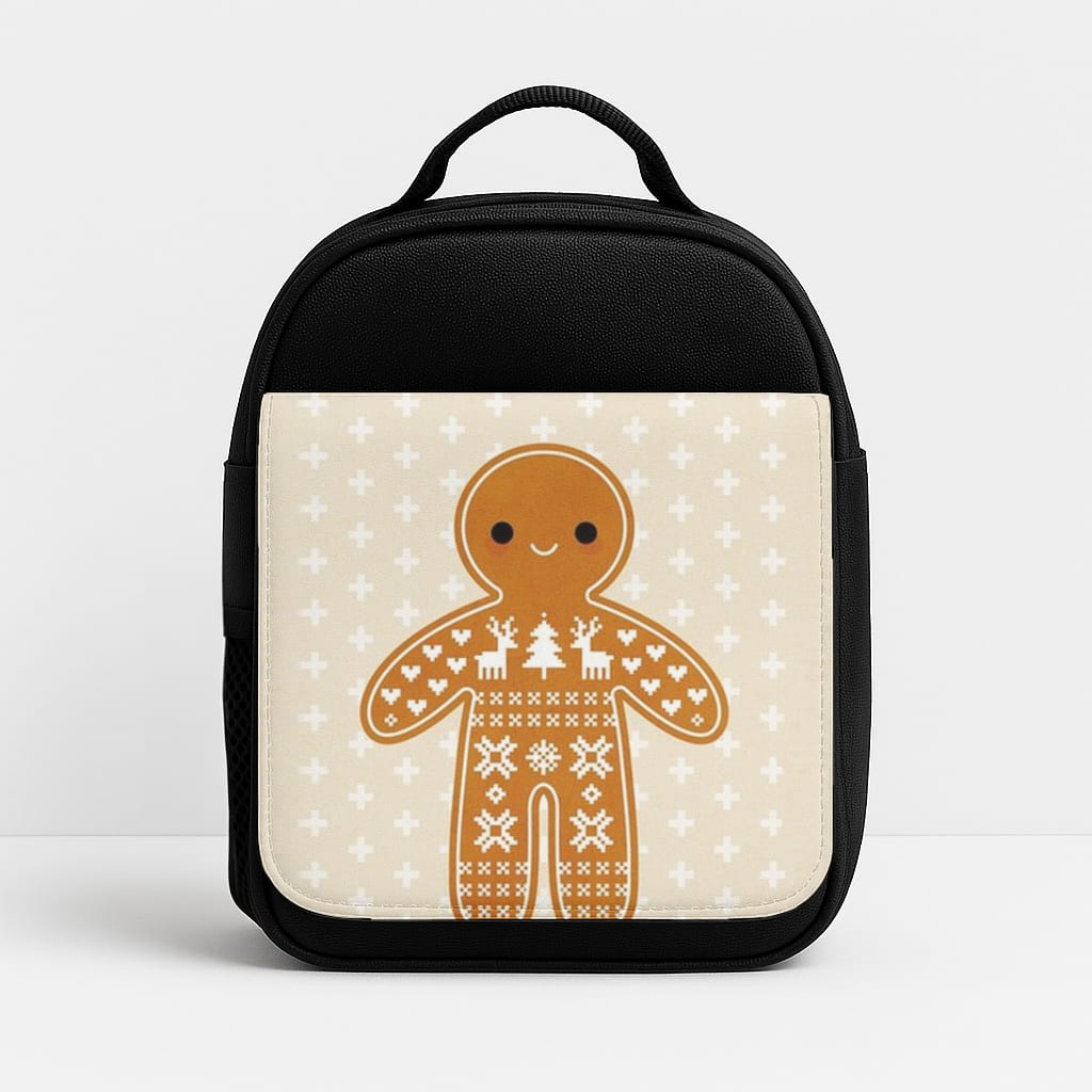 Christmas Jumper Pattern Gingerbread Man Lunchbox