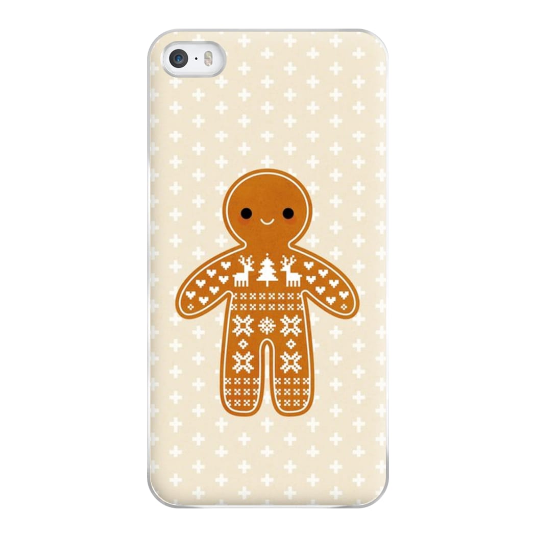 Christmas Jumper Pattern Gingerbread Man Phone Case for iPhone 5 / 5s / SE 2016