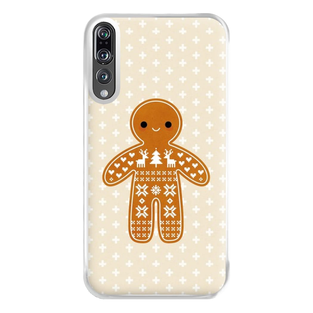 Christmas Jumper Pattern Gingerbread Man Phone Case for Huawei P20 Pro