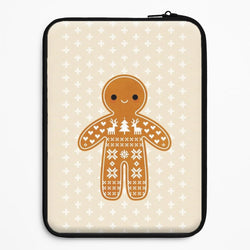Christmas Jumper Pattern Gingerbread Man Universal Laptop Sleeve