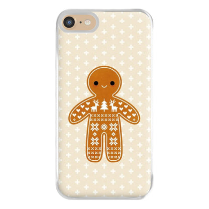 Christmas Jumper Pattern Gingerbread Man Phone Case for iPhone 6 / 7 / 8 / SE