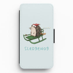 Christmas Jumper Pattern Gingerbread Man Flip / Wallet Phone Case