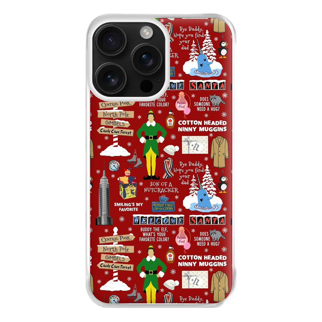 Red Elf Pattern Phone Case