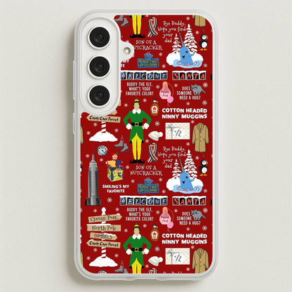 Red Elf Pattern Phone Case for Galaxy S25FE