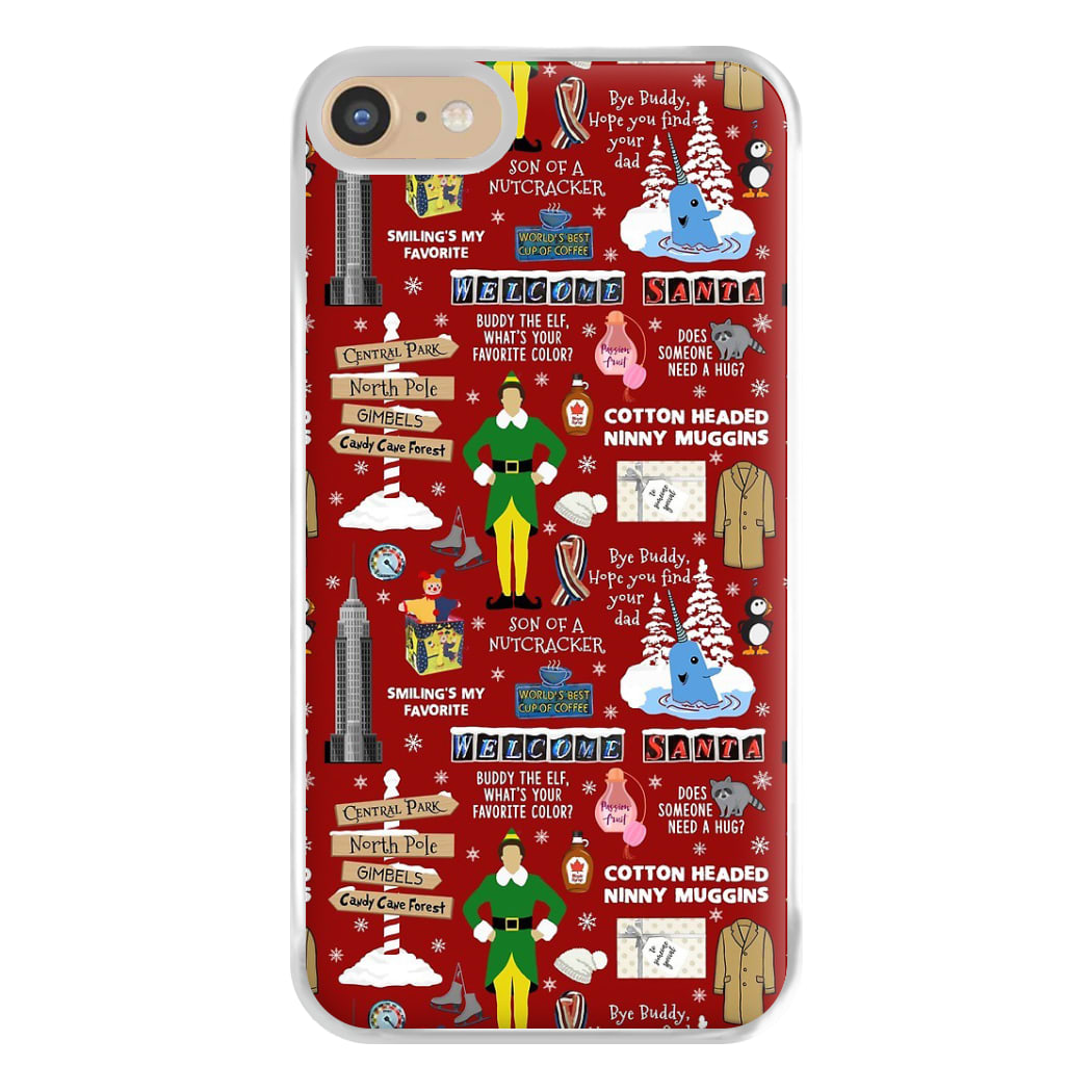 Red Elf Pattern Phone Case for iPhone 6 / 7 / 8 / SE