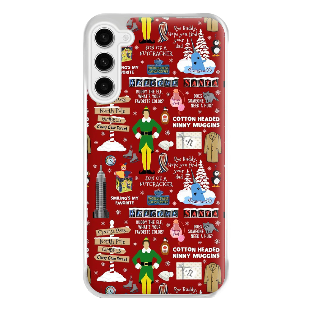 Red Elf Pattern Phone Case for Galaxy S23FE