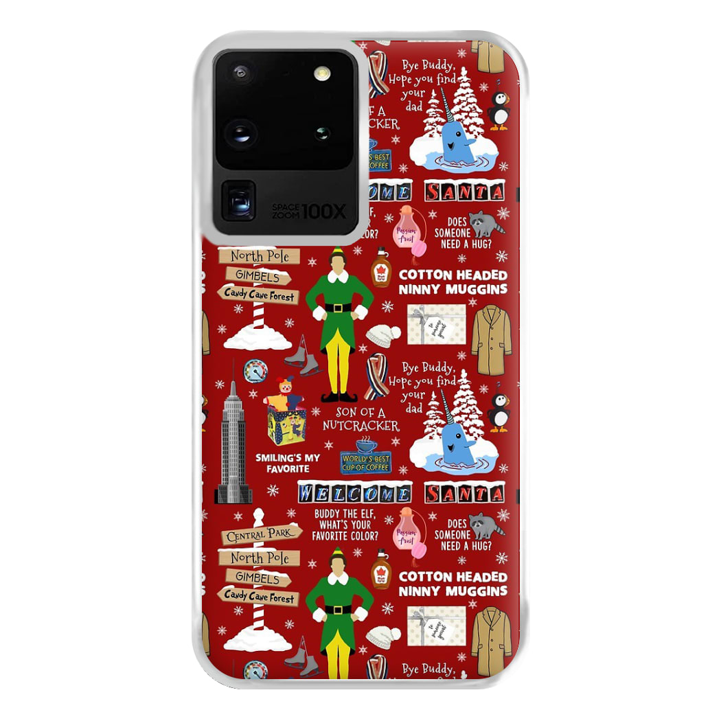 Red Elf Pattern Phone Case for Galaxy S20 Ultra