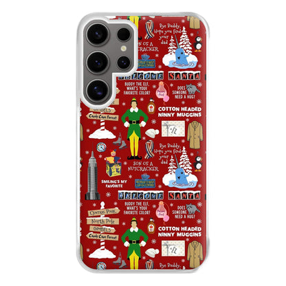 Red Elf Pattern Phone Case for Galaxy S24 Ultra