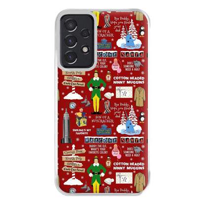 Red Elf Pattern Phone Case for Galaxy A52 / A52s