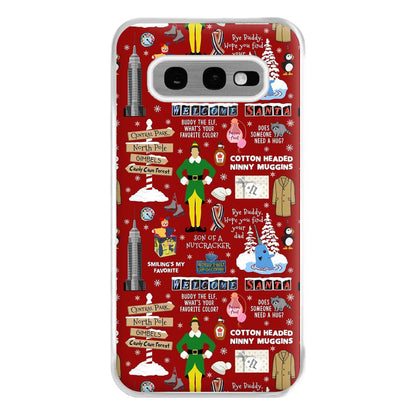 Red Elf Pattern Phone Case for Galaxy S10e