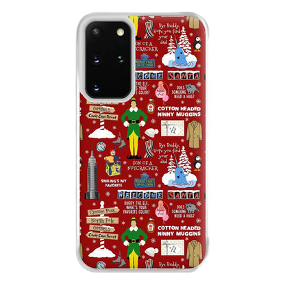 Red Elf Pattern Phone Case for Galaxy S20 Plus