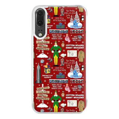 Red Elf Pattern Phone Case for Huawei P20