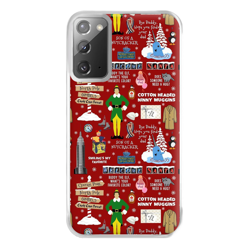 Red Elf Pattern Phone Case for Galaxy Note 20 Ultra