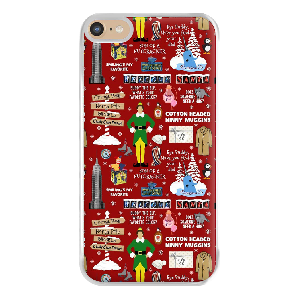 Red Elf Pattern Phone Case for iPhone 6 Plus / 7 Plus / 8 Plus