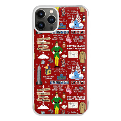 Red Elf Pattern Phone Case for iPhone 13