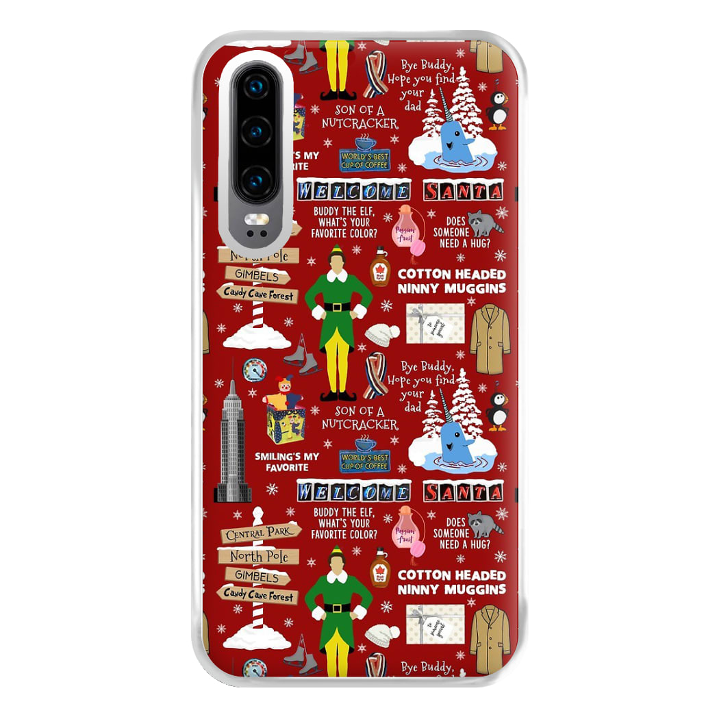 Red Elf Pattern Phone Case for Huawei P30