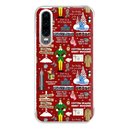 Red Elf Pattern Phone Case for Huawei P30